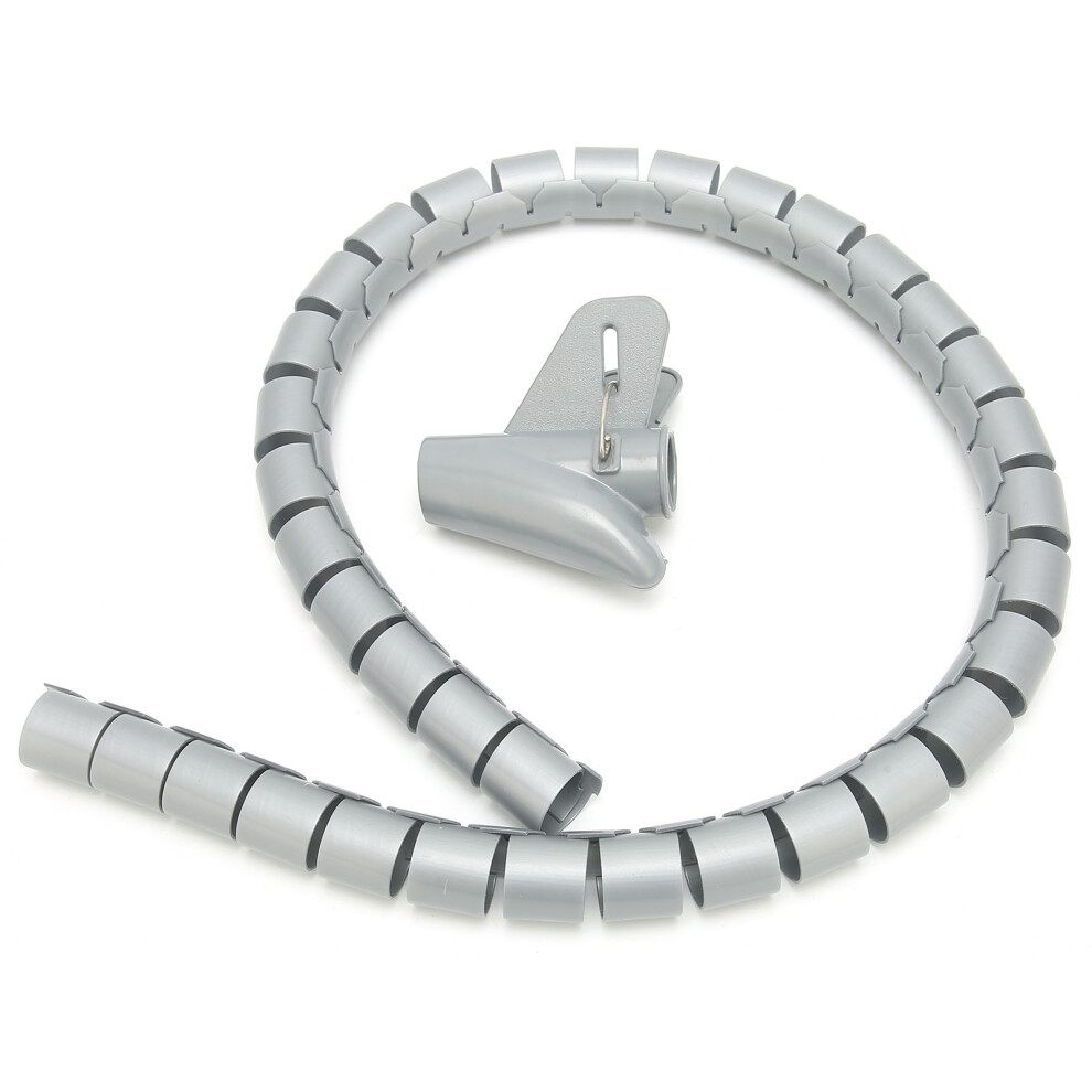 Cable Sleeve Organizer Coiled Wire Management 10M Gray Dia10mm 4981340553585