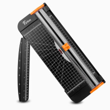 Firbon A4 Paper Cutter 12 Inch Titanium Paper Trimmer Scrapbooking Tool with Automatic Security Safeguard and Side Ruler for Craft Paper, Coupon,