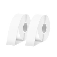 SUPVAN E10 and E16 Label Maker Tape Adapted Label Print Paper Refill Size 2 Packs Continous 15mm x 6m Thermal Laminated Waterproof Self-Adhesive