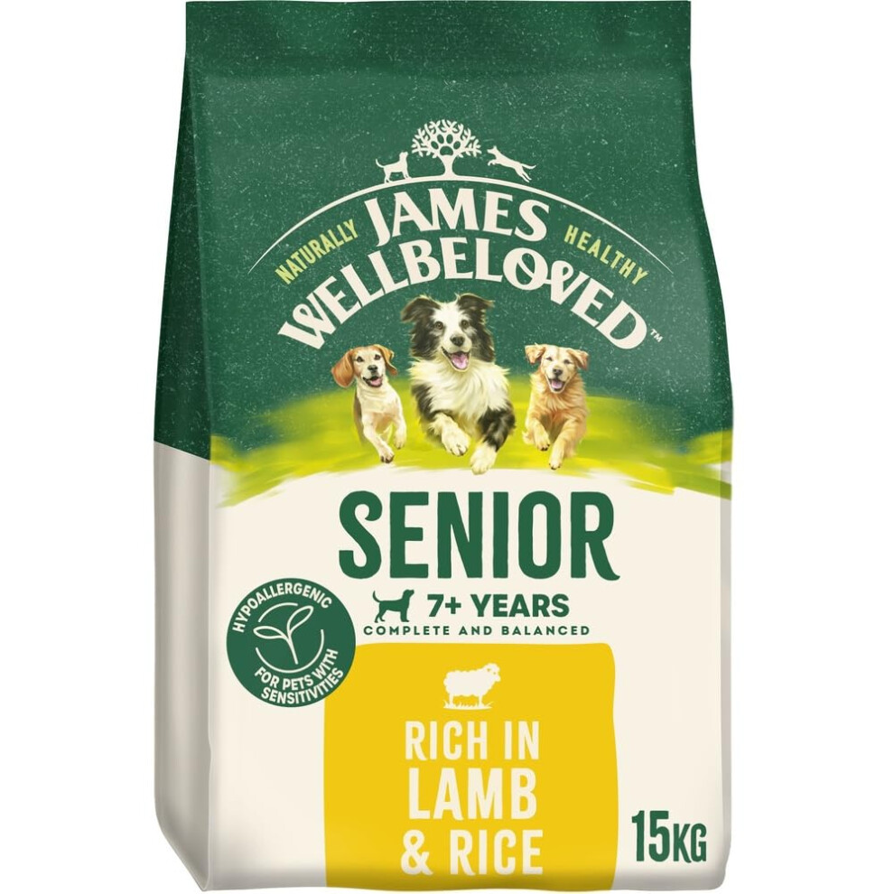 James Wellbeloved Dog Senior Hypoallergenic Dry Food Lamb And Rice 15 Kg