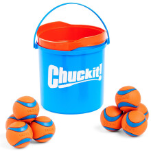 ChuckIt! Ultra Ball Dog Toy Chuckit Bucket Durable Rubber Dog Ball and Bucket High Bounce Floating Chuck It Launcher Compatible Toy Balls For Dogs