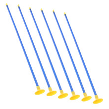 Suction Cup Arrows 6-Pack for Youth Bow Archery - Blue Plastic Support Arrows for Safe Indoor Play