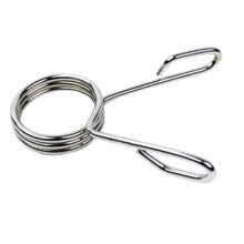 6 x 2 Inch Barbell Spring Clip Collars, Steel Weight Clamp with 3 Rings, Set of 5 for Standard Weight Bars
