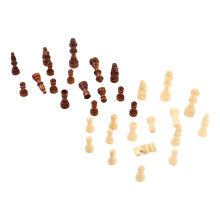 Schachfiguren nur 91 mm, Königshöhe 32 Stück, 2-farbiges Schachspiel mit Bauern für Zuhause und Partys