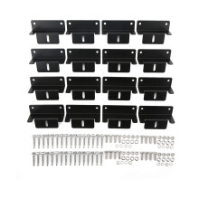 4 Stück Solar Panel Montageschienen Aluminium Solar Panel Z-Profile Schwarz für Wohnmobile Boote Motorhomes