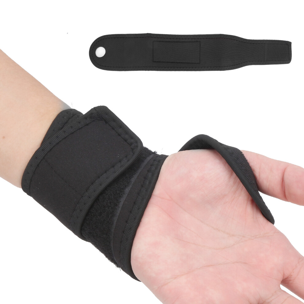 Black Sports Wrist Support Straps For Cycling Running Fitness & Gym Hand Bands
