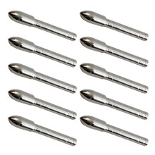 Stainless Steel Arrowheads Set of 10 for Precision Bow Hunting, Durable 100 Grain Broadheads, Compatible with Archery Equipment