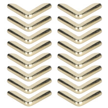 100Pcs Gold Aluminum Alloy Book Corner Protectors 14x14x2.2mm