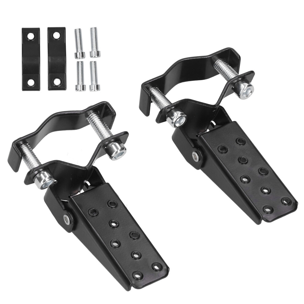Foldable Footrest Foot Step Pegs Steel Pedal Black 9121376559631