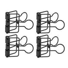 Hollow 80mm Binder Clips Set of 50 - Black Metal Clips for Papers & More