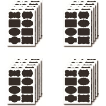 Etiquetas reutilizables para pizarra, almacenamiento y organización, 80 etiquetas rectangulares para tarros de cristal