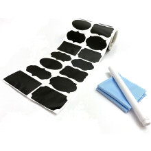 Mini etiquetas rectangulares para pizarra, color negro