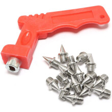 16 clavos de 6,35 mm para atletismo con extractor de clavos y llave para clavos, ideales para zapatillas de pista corta.