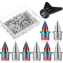 130 clavos de acero para correr de 6,35 mm, repuesto de clavos para zapatillas de running con llave para hombres y mujeres.