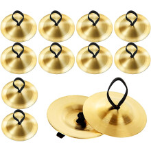 12 piezas de platillos de dedo, símbolos de dedo, danza del vientre, dorados, para baile, fiesta