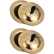 2 pares de mini campanas de mano de cobre para platillos de dedo, campanas para danza del vientre, instrumentos musicales para fiestas de baile.