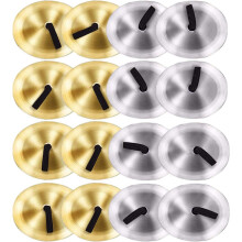 Platillos de dedo - Juego de 16 piezas para danza del vientre, instrumento musical dorado para baile de salón