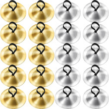 20 piezas de platillos de dedo para danza del vientre, instrumento musical para fiestas (dorado, plateado)