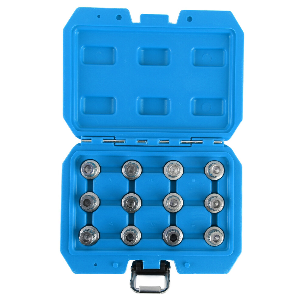 12Pcs Car Spline Bits Locking Wheel Nuts Remove 9121376560231