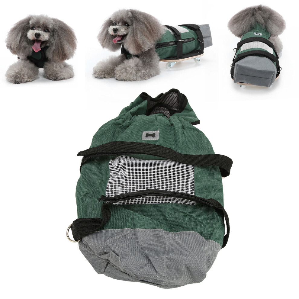 Pet Drag Bag & Scooter for Paralyzed Dogs Breathable & Safe M (8.8-13.2lb)