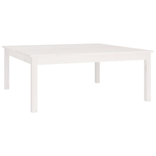 VidaXL Coffee Table White 100x100x40 cm Solid Wood Pine 1
