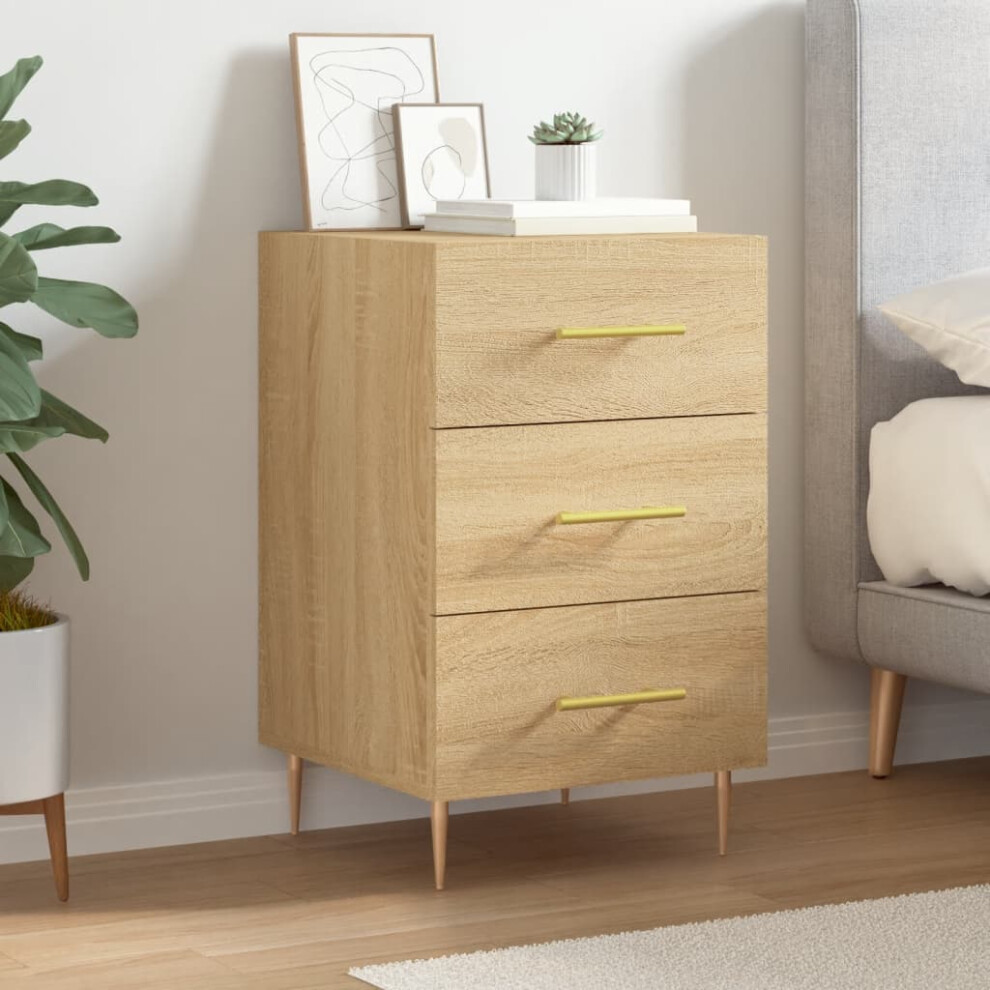 Vidaxl Bedside Cabinet Sonoma Oak 40X40x66 Cm Engineered Wood