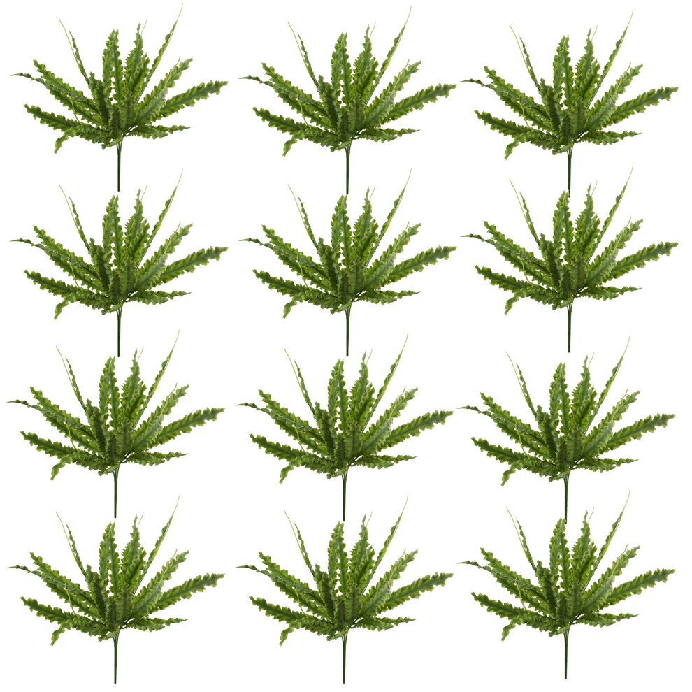 Leaf 12 X 40Cm Artificial Crocodile Fern Plant