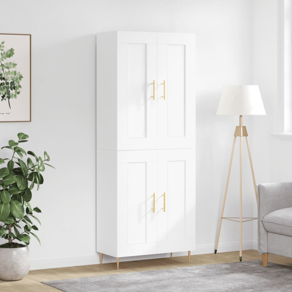 Vidaxl Highboard White 69.5X34x180 Cm Engineered Wood