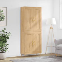 vidaXL Highboard Sonoma Oak 69.5x34x180 cm Engineered Wood