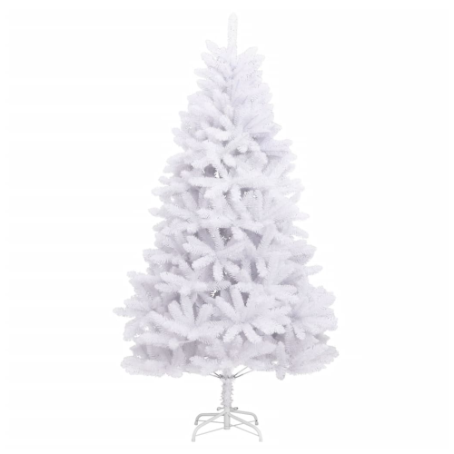 VidaXL vidaXL Artificial Hinged Christmas Tree with Stand White 300 cm 1