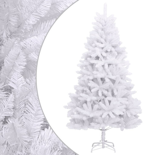 VidaXL vidaXL Artificial Hinged Christmas Tree with Stand White 300 cm
