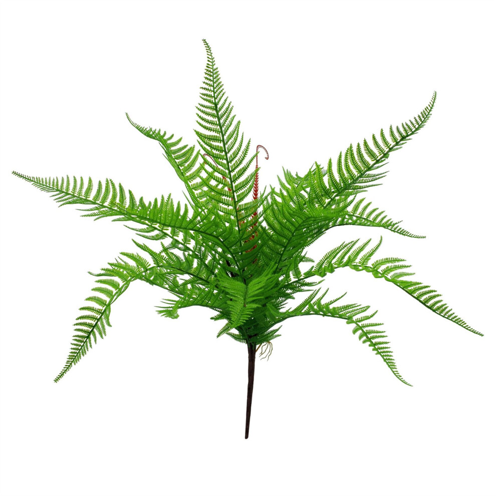Leaf 60Cm Artificial Bushy Dixie Wood Fern Dark Green Plant