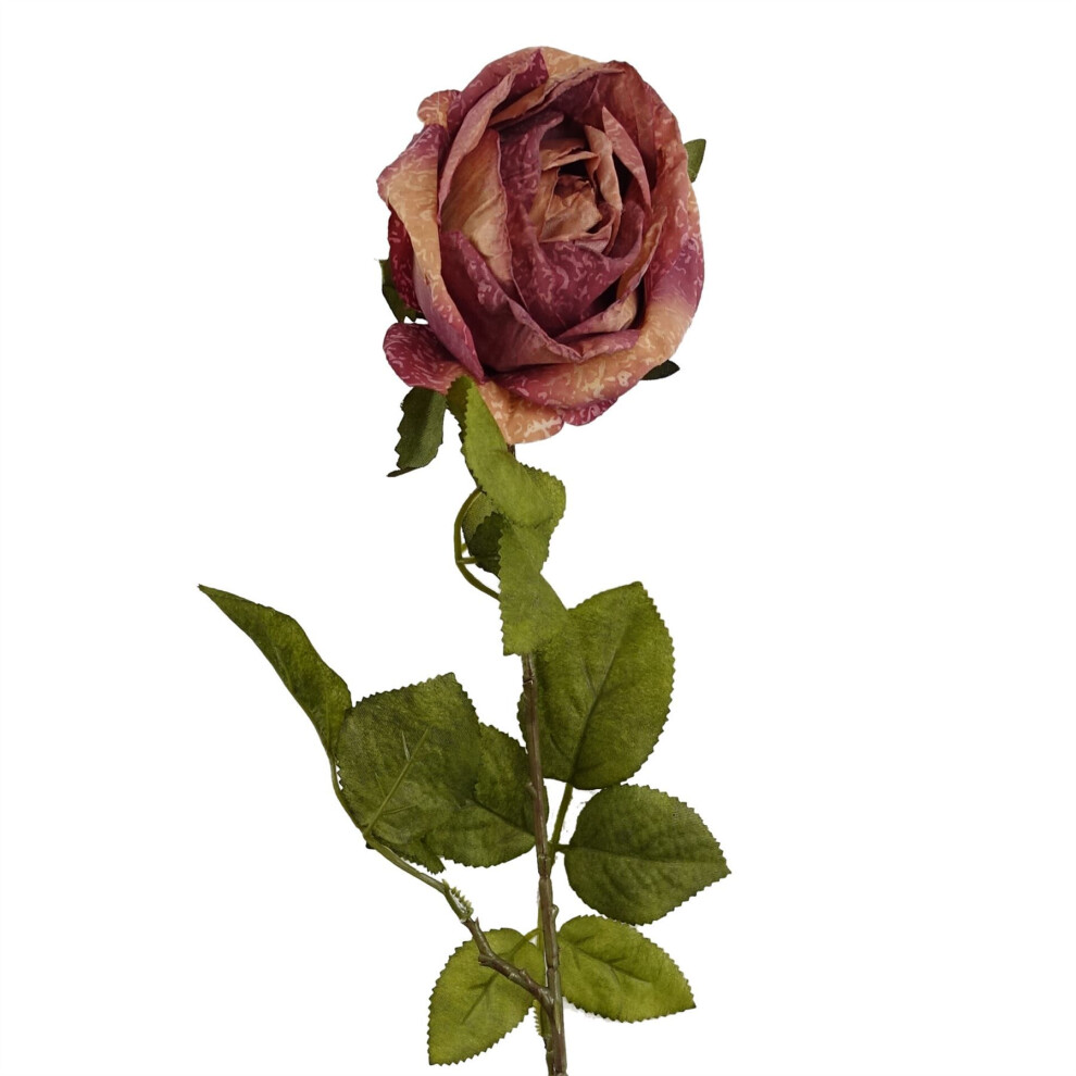 Leaf 70Cm Artificial Rose Dark/Pink