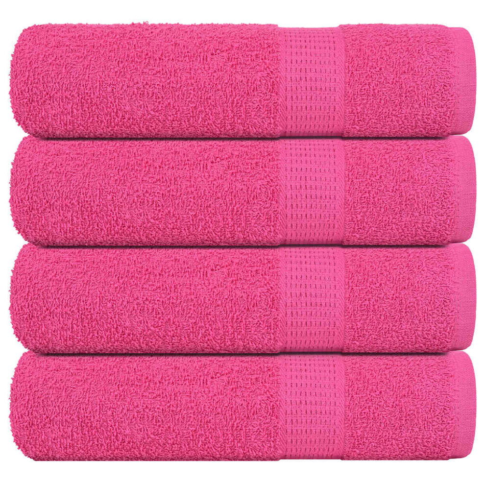 Vidaxl Shower Towels 4 Pcs Pink 70X140 Cm 360 Gsm 100% Cotton