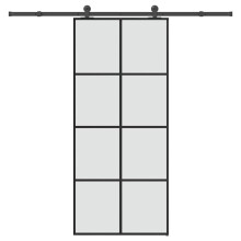 vidaXL Sliding Door with Hardware Set 90x205 cm ESG Glass&Aluminium