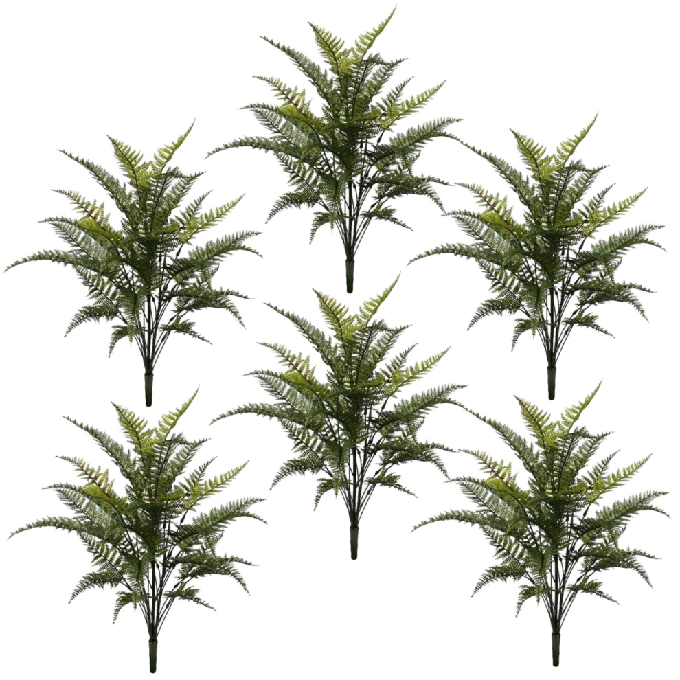 Leaf Green Fire Retardant Fern Artificial Foliage Branch 78Cm 6 Pack - Image 4