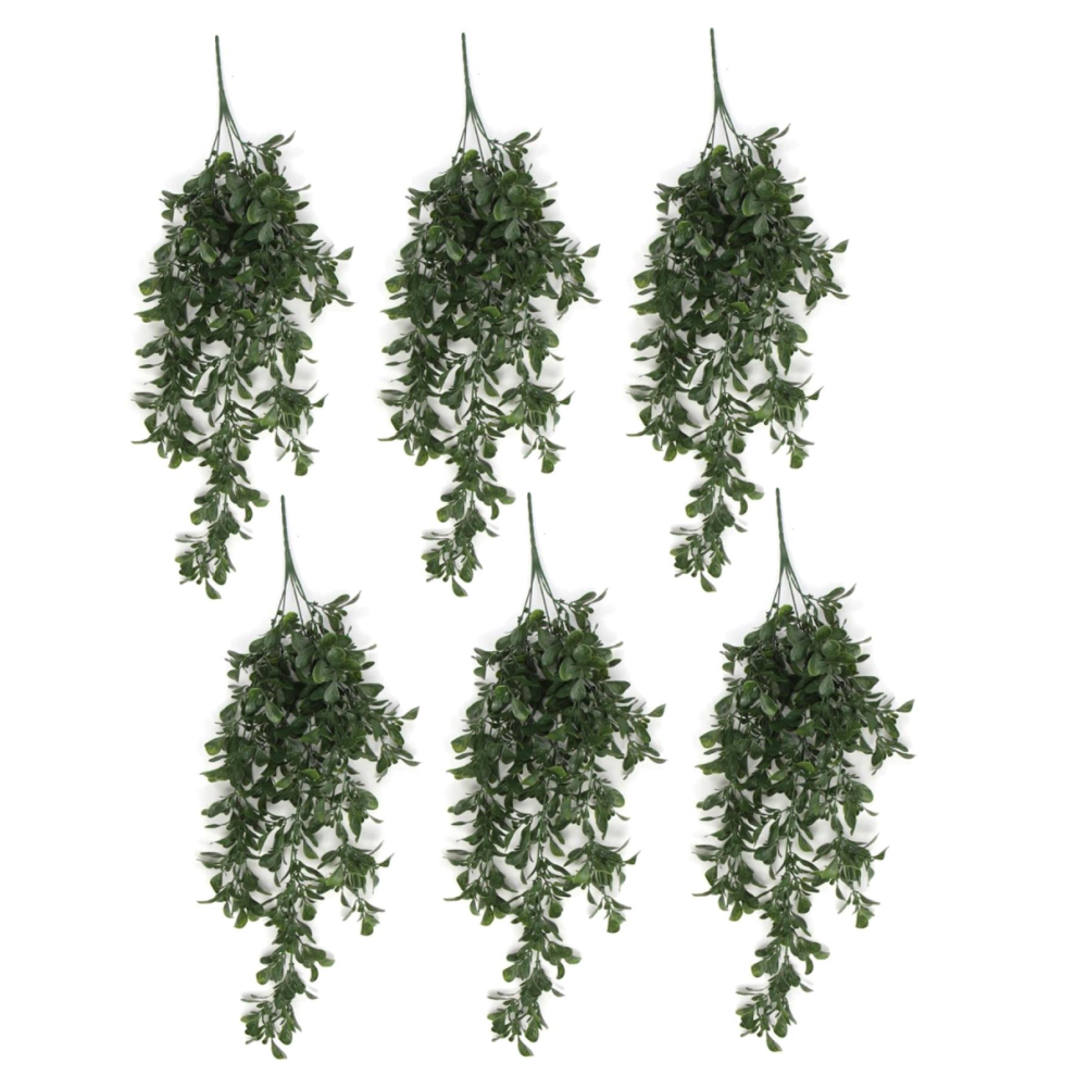 Leaf Pack Of 6 X Hanging Uv And Fire Resistant Artificial Peperomia Plant 68Cm