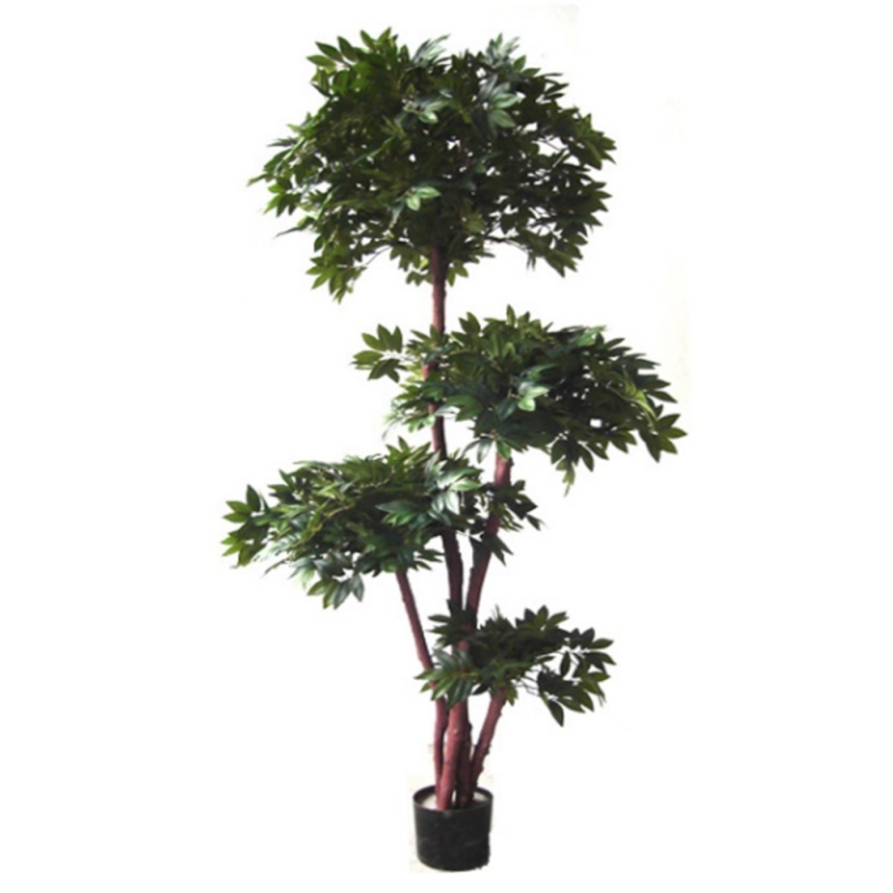 Leaf 180Cm Fire Retardant Lychee Ball Tree With 3774 Leaves And Natural Trunk