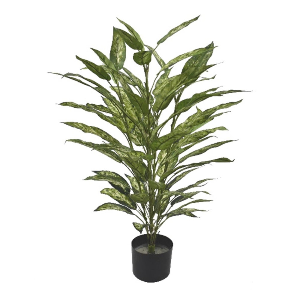 Leaf 80Cm Fire Retardant Aglaonema Bush With 72 Leaves