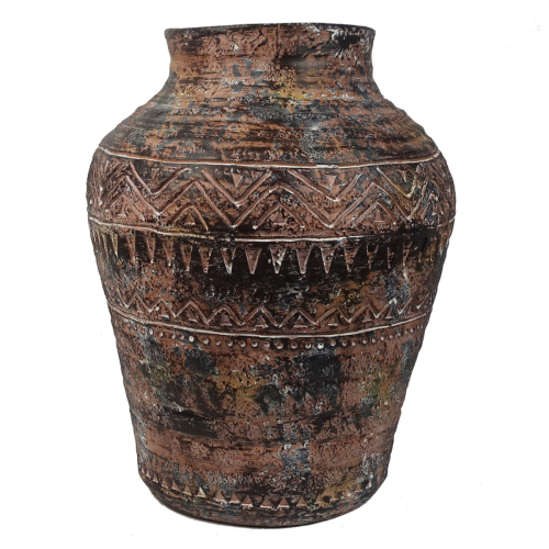 Leaf 40cm x 32cm Aztec Large Composite Textured Vase Composite Plant Pot