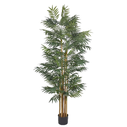 Leaf 210cm Fire Retardant Phoenix Palm Tree Natural Trunk