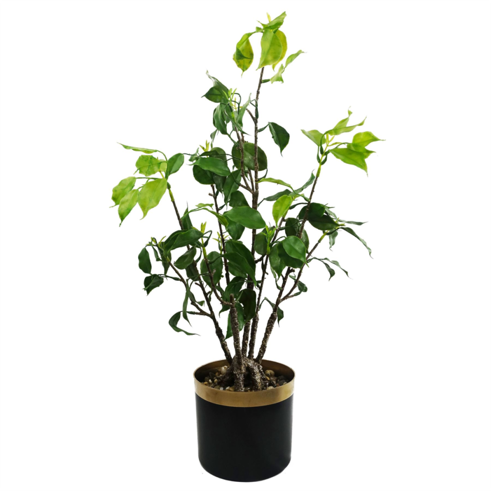 Leaf 60Cm Artificial Banyan Bonsai Ficus Tree
