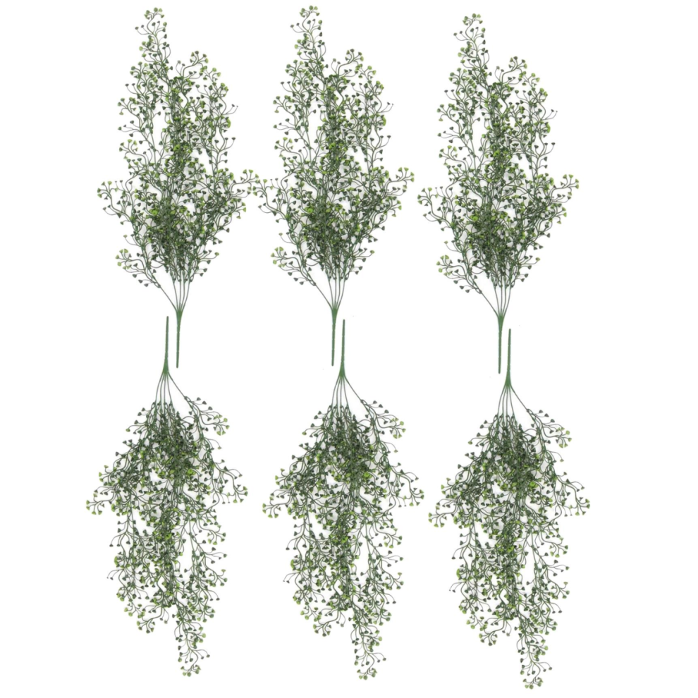 Leaf Pack Of 6 X Hanging Uv And Fire Resistant Artificial String Pearl Plant 75Cm
