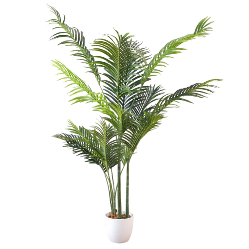 Leaf 160cm Artificial Palm Tree with 15 Leaves in White Pot