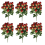 Leaf Pack of 6 x 52cm Artificial Red Rose Bunch 1