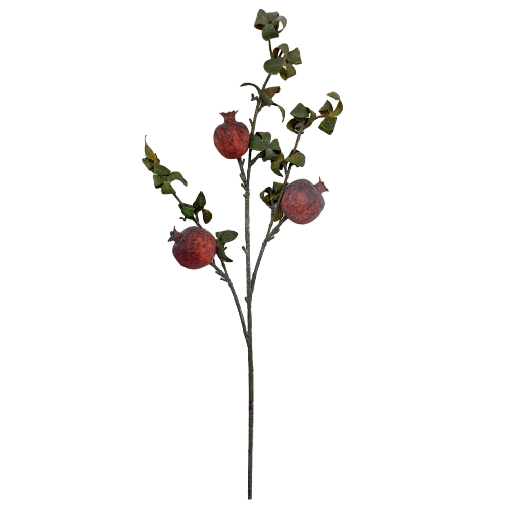 Leaf 75Cm Artificial Pomegranate Stem Artificial