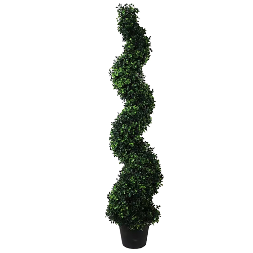 Leaf 120cm Artificial Natural Boxwood Spiral Topiary