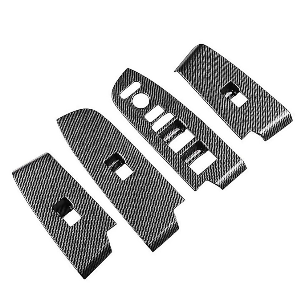 For Carbon Fiber Window Glass Lift Button Trim Switch Cover Door Armrest-image-OPC-PJKP6PD-NEW
