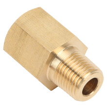 CNC Machined Brass 1/8 NPT to 1/8 BSPT Oil Pressure Adapter 25mm