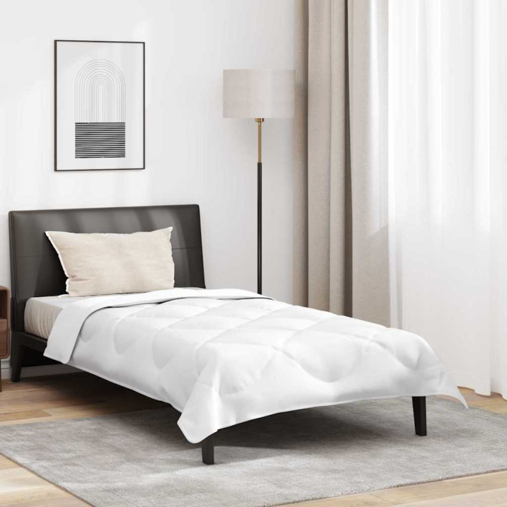 vidaXL All-season Duvet with Pillow White 155 x 200 cm Microfibre